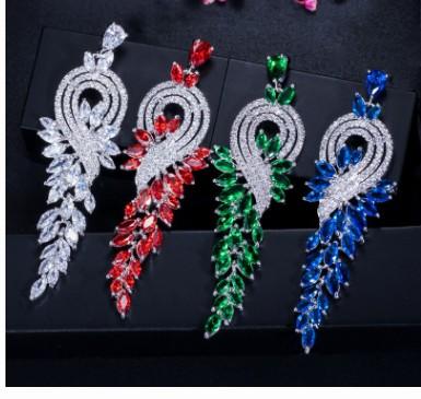 hight quality and low price diamond crystal more color 925 silver lady's erings 35.5rte