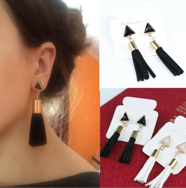 Fashion Long Fringed Earrings Vintage Women Pearl Pendant Boho Weave Tassel Drop Shoulder Duster Dangle Jewelry