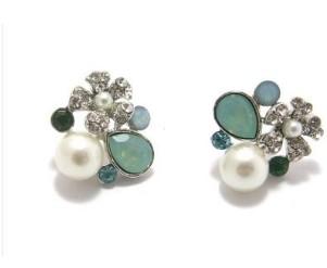 chaming flower pearl daimond flower lady's earings (xysppfh)