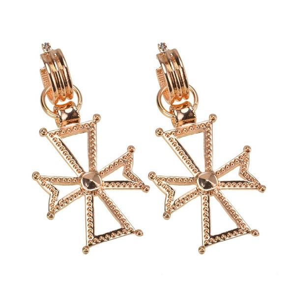 Hot style foreign trade accessories Europe and the United States exaggerated round geometric copper earrings high-end fashion female earring