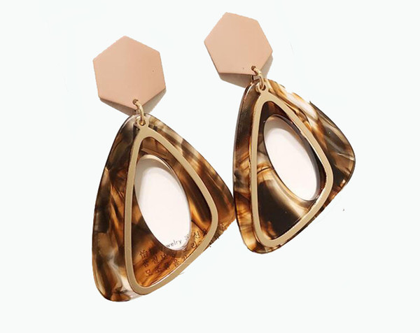 Earrings New Trendy Elegant Personality Exaggerated Geometry Acrylic Earrings Nightclub Party Ear Jewelry Dating Wedding Essentials