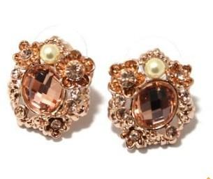 champagne diamnd magic lady's earings (xysppfh)