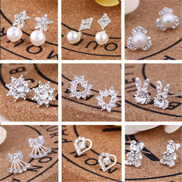 Hot Korean creative Pearl earrings Pineapple earrings small Pearl Stud Earrings Country style Popular earring 120pair T1C176