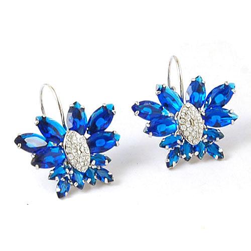 more color crystal butterfly lady's earings (3*2.5cm) (woniu152)