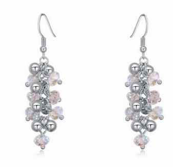 2 paris low price high quality wholesale chaming Crystal diamon tassels 925 silver lady's earings (j37.35ttt