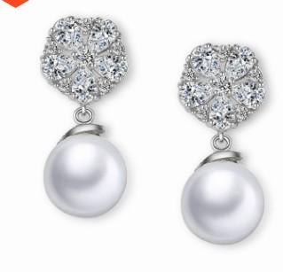 fashion low price more color diaoond crystal pearl lady\s earings 7.87vhbihjh