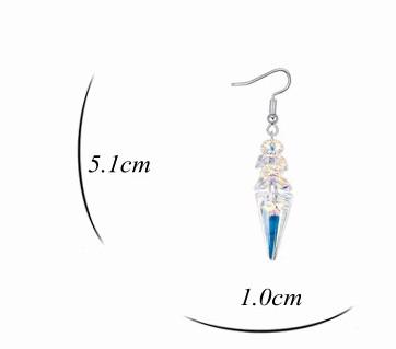 noble low price high quality more color diamond crystal 925 silver lady's earigns 36.23tyttrt