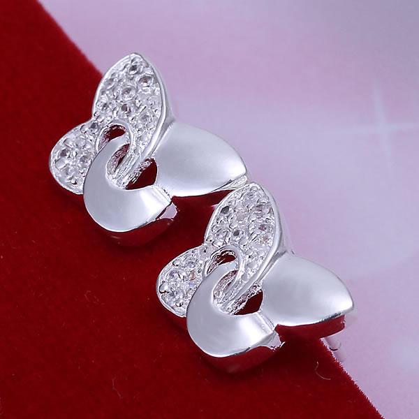 925 silver earrings fashion jewelry beautiful earrings high quality Inlaid Butterfly Earrings E55