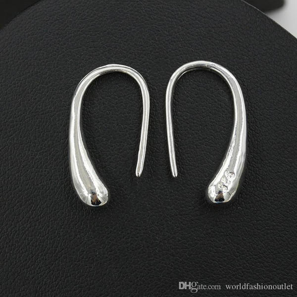 Fashion Earrings 925 Stering Silver Ear Cuff Trendy Personality Water Drop Stud Earrings For Women Jewelry Goutte Earring Ear Rings Jewellry