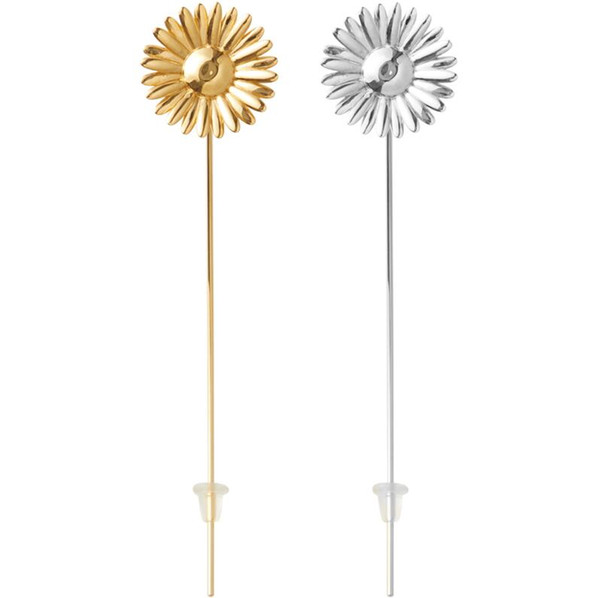 AMBUSH 925 Simple and Cold Style Gold and Silver Daisy Ear Nails Temperament Goddess Small Fresh Flower Ear Rings Original Gift Box