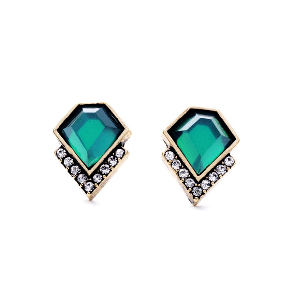 Luxury Emerald Ladies Earrings Personalized Wild Cool High-end Jewelry Women's Earrings New