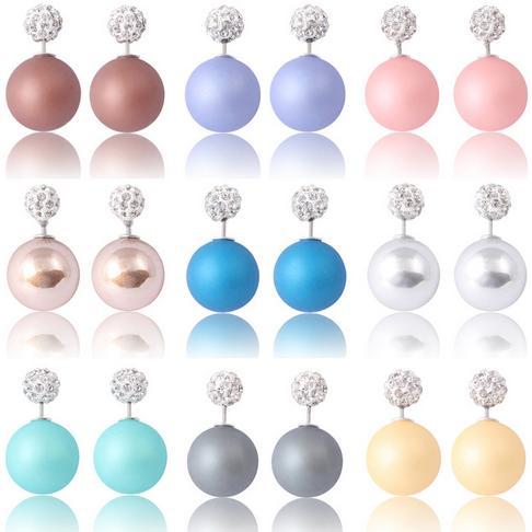 Colorful pearl earring, Fashion Jewelry, beautiful wedding and engagement gift, no fade, Hign quality and Free Shipping