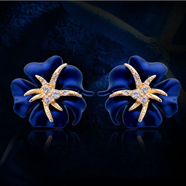 Temperament Starfish Earrings Personalized High-end Jewelry Popular Female Earrings New 2Color