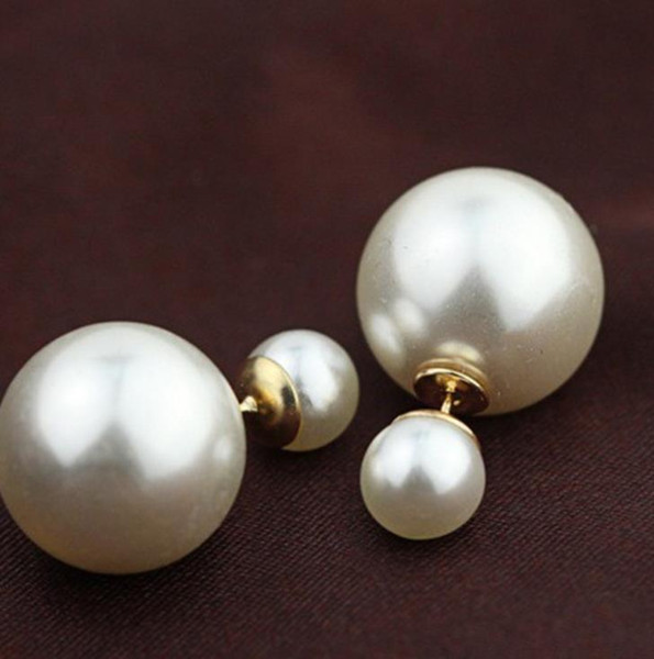 Colorful pearl earring, big and small pearls, Fashion Jewelry classic colors, no fade, Hign quality and Free Shipping