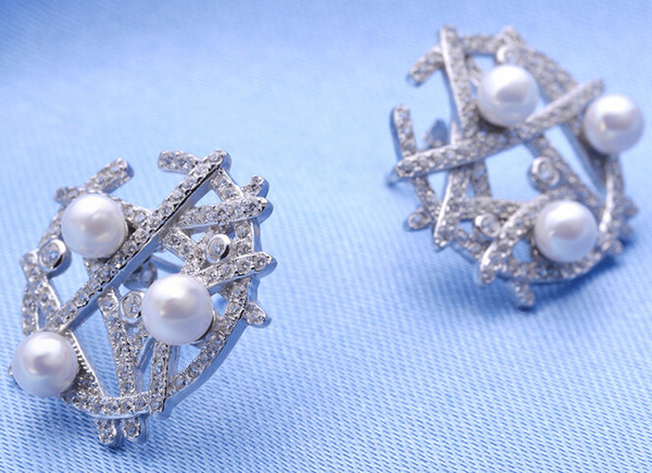 Beautiful Pearl Korean Fashion 925 Silver Earrings Natural Pearl Earrings Korean Female