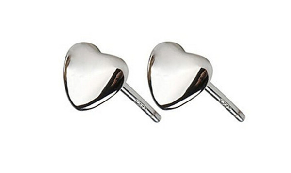 Heart shaped earrings 925 Sterling Silver Earrings wholesale fashion jewelry