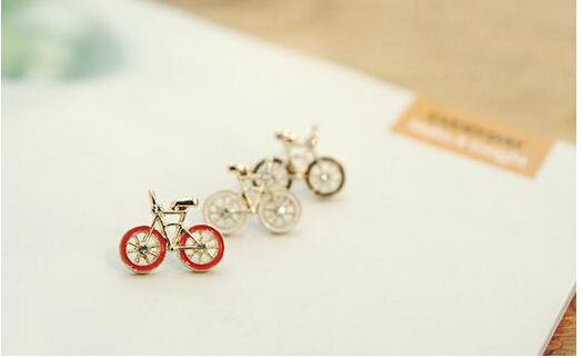 New Arrivals Drop Shipping Woman Vintage Cute Bike Design Earrings high quality Fashion Jewelry Small lovely Bicycle Earring