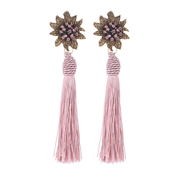 European and American fashion, new flower, diamond earrings, direct sale, hot sweeter, female fringed earrings.