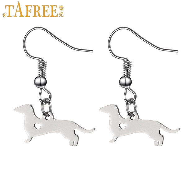 TAFREE 2018 fashion lovely Dachshunds dog dangle earrings for women jewelry enthusiastic dog drop earrings breeder gifts SKU21