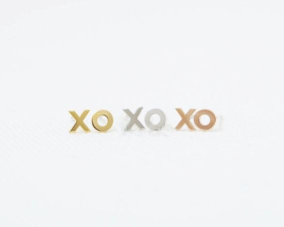 2018 Fashion XXOO Stud Earrings silver plated Letters stud earrings zinc alloy earring for women wholesale