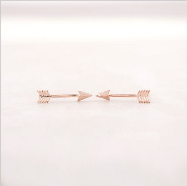 2018 The latest elements Arrow studs Earrings gold silver stud earrings for women wholesale free shipping