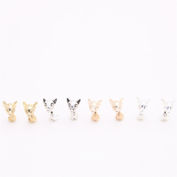 Multicolor animal shapes stud earring Solid deer head stud earrings devised for women retail and wholesale mix