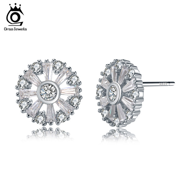 Newest Fashion Jewelry Ferris Wheel Shape Hollow Stud Earrings Wholesale 925 Sterling Silver Earrings for Women SE26