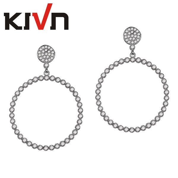 KIVN Fashion Jewelry Pave CZ Cubic Zirconia Crescent Moon Star Stud Earrings for Women Birthday Christmas Gift