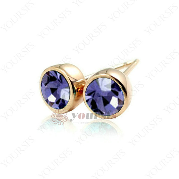 Yoursfs Hot Sale Unique Fashion Ear Pin Earrings Jewelry 18 K Gold Plated White Used Austria Crystal Studs Fashion Earring For Women Jewelry