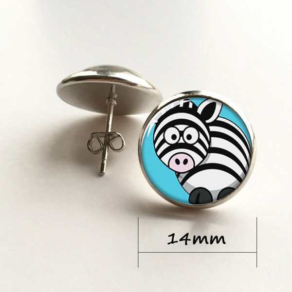 Zebra earring,Zebra like pig Artist earring Print Photo Zebra Jungle Jewelry earring