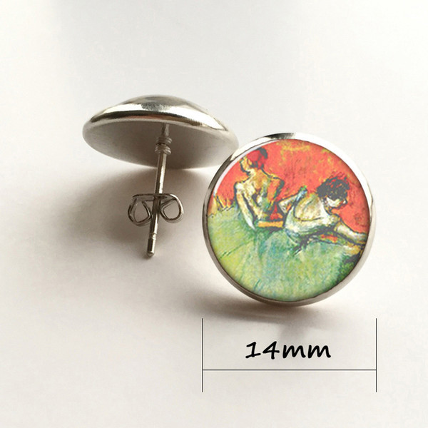 pairslot Degas Ballerina earring, dancing with Honorable movements earring Print Photo French Jewelry earring