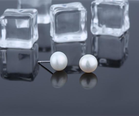 pearl earrings woman jewelry silver 925 material ball simple elegant charming intellectual lady wholesales price 2019 hoting sell 7mm 1 pair