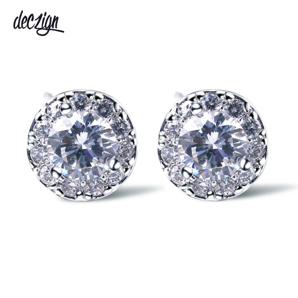 Deczign Hot Sell Simple Small Flower Studs CZ Daily Wear Jewelry High quality Women Fashion Earrings studs SE04666