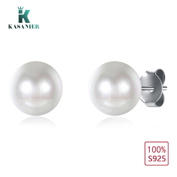 KASANIER 100% Natural Freshwater Pearl Earring with 925 Sterling Silver Earrings 6mm Pearls for women 2018 new