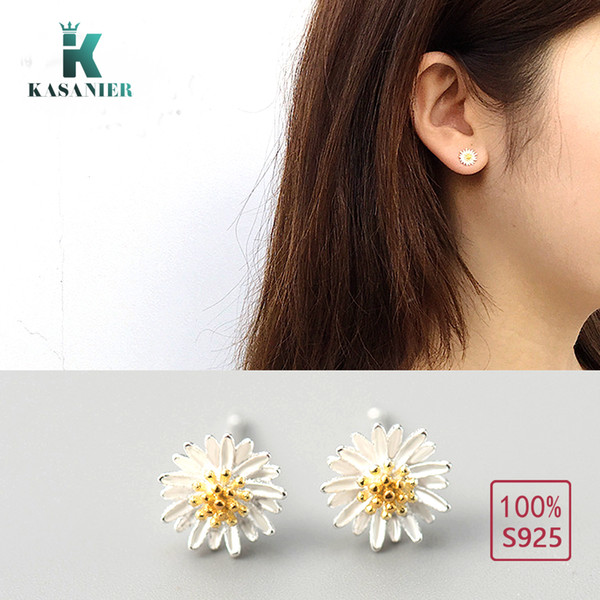 KASANIER Genuine 925 Stering Silver Earrings Flower Designed for Women 925 stering silver Earrings Jewelry