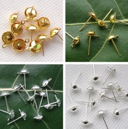 Wholesale Antiques Gold Silver Earring Lever Back Clip Ear Nail Wires Hooks Stud Earrings peg For Women Jewelry Accessories Gift