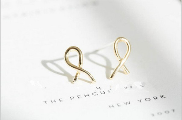 The latest elements gold stud earrings fashion cross knot stud earrings for women silver wholesale free shipping