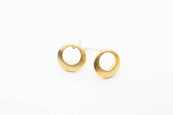 The latest elements gold stud earrings Full Moon Earrings Stud Earrings For Women Wholesale free shipping