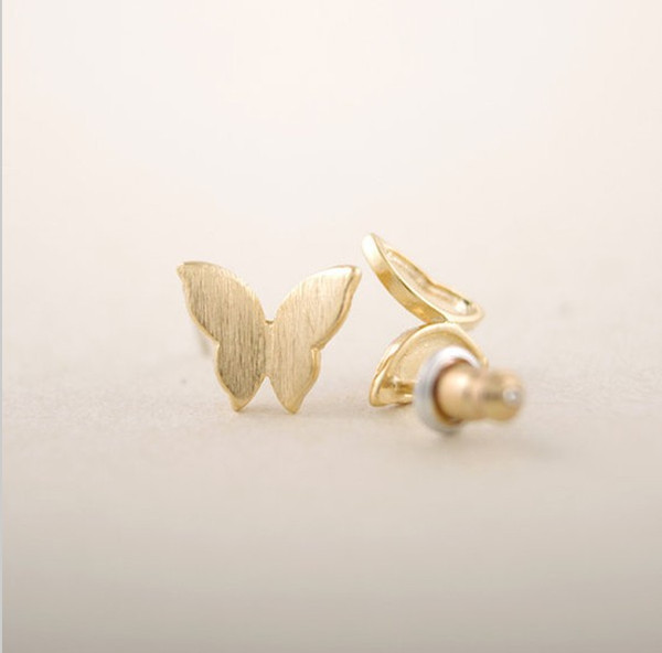 The latest elements gold stud earrings beautiful butterfly stud earrings for women silver wholesale free shipping