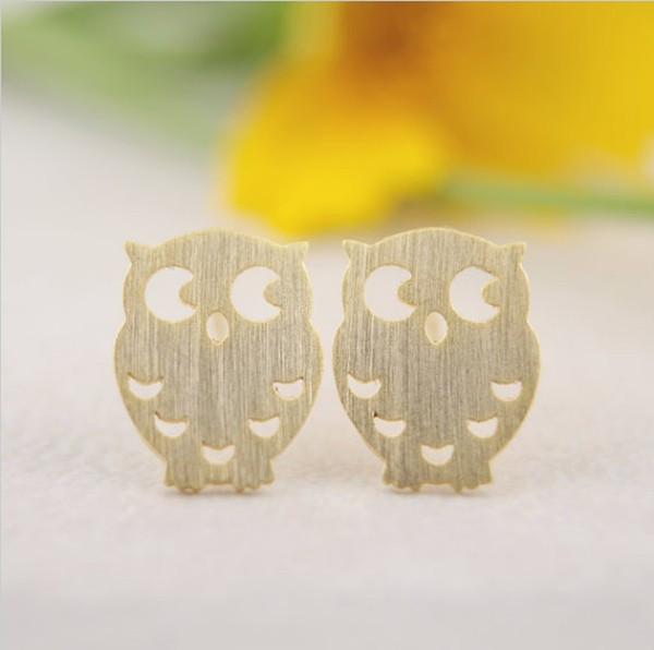 The latest elements gold stud earrings owl earrings stud earrings for women silver wholesale free shipping