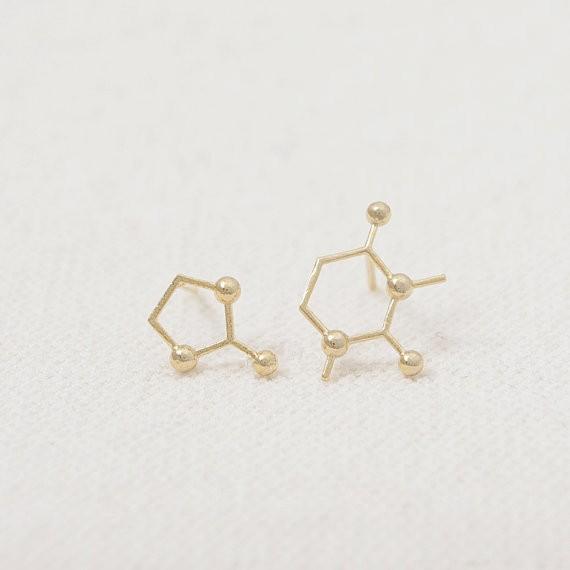 The latest elements molecular geometry stud earrings zinc alloymolecular structure of stud earrings wholesale free shipping