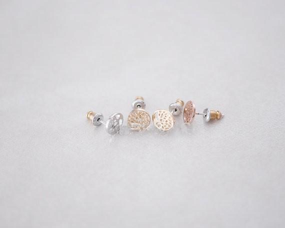 The latest elements Wishing tree Stud Earrings zinc alloy silver plated stud earrings earring for women wholesale