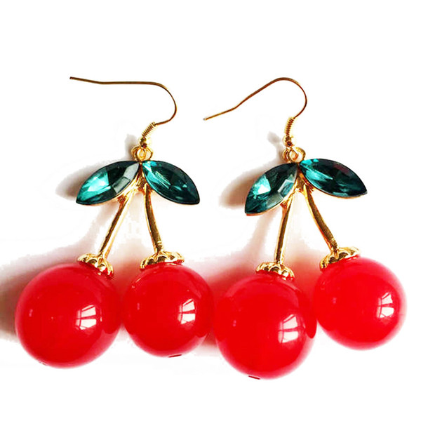 Free Shipping Cherry Earring, New Fashion Wholesale Earring, Red Sexy Women Earring, Wholesale Free Shipping Earring