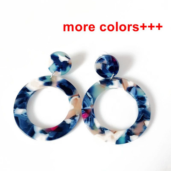 Free Shipping New Sweet Round Mixed Color Elegant Trendy Earring, Cute Stud Earring For Women