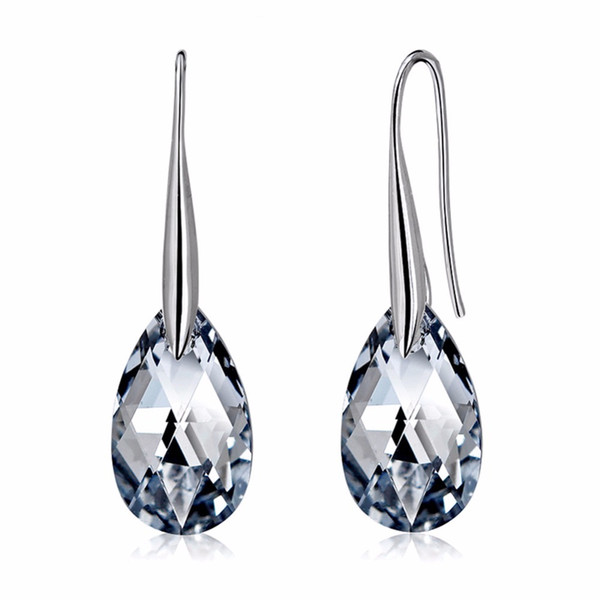 SALE new 925 silver Earrings Female Crystal from Swarovski New woman name earrings micro set hot Fashion jewelry D1892005