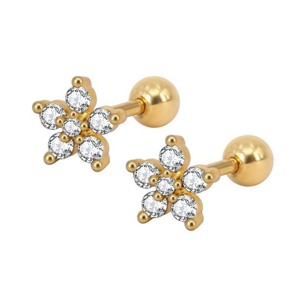 2019 Sleek Minimalist Flower Earrings Women Gold and Silver Flower Earrings Joker Earrings New Earring Jewelry