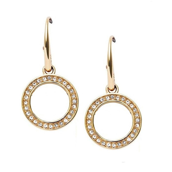 New York Fashion Brand drop earrings Crystal hoop earings brand Jewelry wedding jewellery for women girls Silver/Gold/Rose