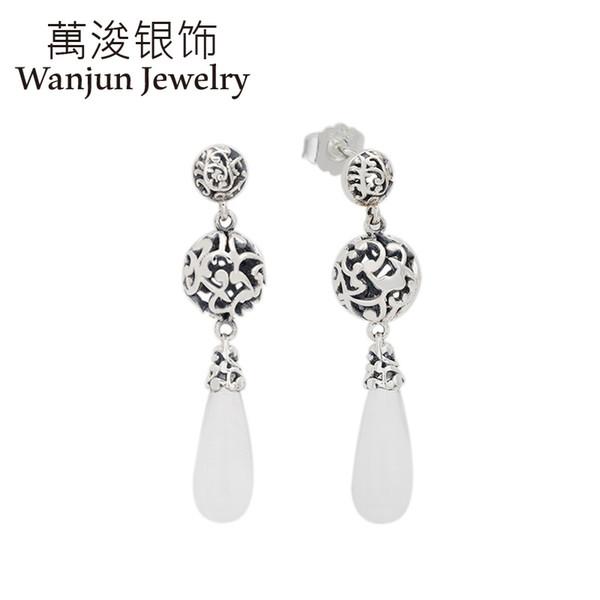 CKK Regal Droplets Drop Earrings 925 Sterling Silver Original Jewelry Making For Women Anniversary Gift