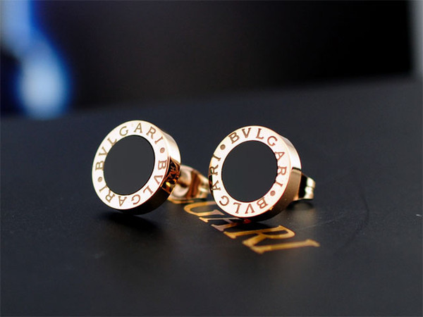 High Quality Celebrity design Women Letter diamond Stud Earrings Fashion Metal Opal Earring Jewelry With Box