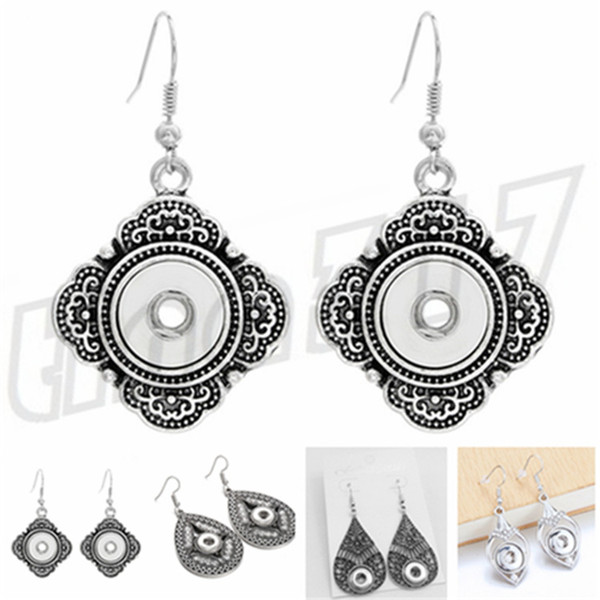 Fashion Button Pendant Earrings Retro Wind Alloy Hollowed-out Earrings various decorative Earrings T9C0037